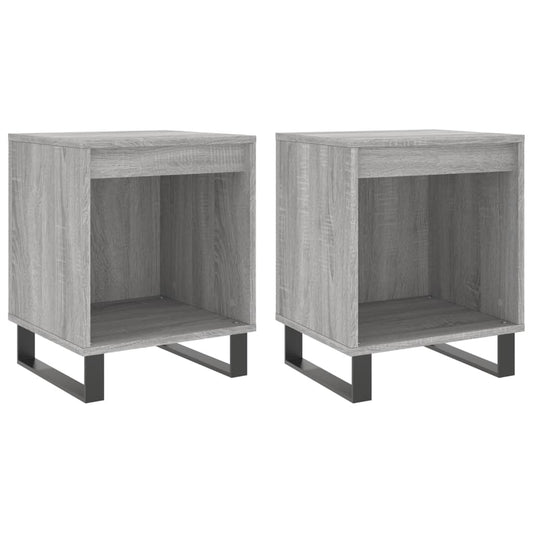 Bedside Cabinets 2 pcs Grey Sonoma 40x35x50 cm Engineered Wood Bedside Cabinets 2 pcs Grey Sonoma 40x35x50 cm Engineered Wood