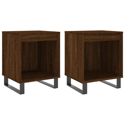 Bedside Cabinets 2 pcs Brown Oak 40x35x50 cm Engineered Wood Bedside Cabinets 2 pcs Brown Oak 40x35x50 cm Engineered Wood