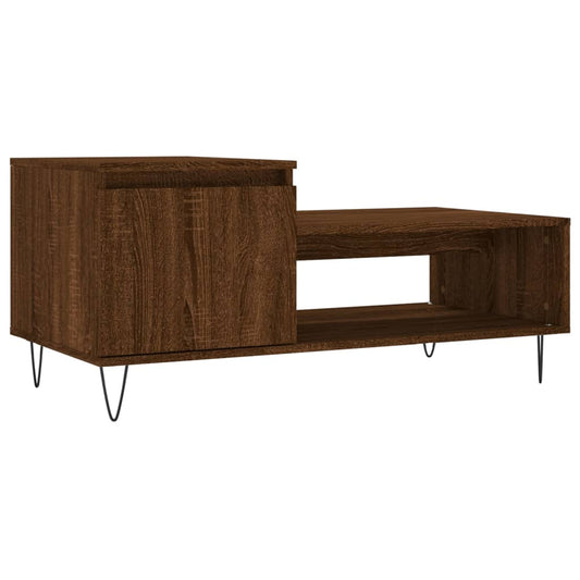 Coffee Table Brown Oak 100x50x45 cm Engineered Wood Coffee Table Brown Oak 100x50x45 cm Engineered Wood