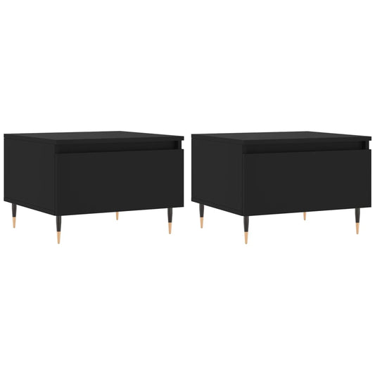 Coffee Tables 2 pcs Black 50x46x35 cm Engineered Wood Coffee Tables 2 pcs Black 50x46x35 cm Engineered Wood