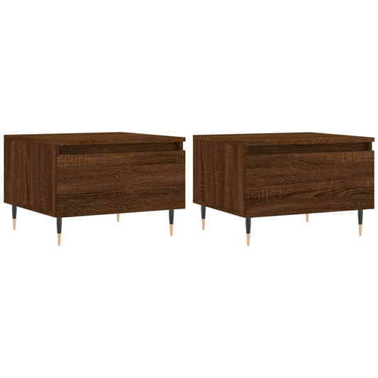 Coffee Tables 2 pcs Brown Oak 50x46x35 cm Engineered Wood Coffee Tables 2 pcs Brown Oak 50x46x35 cm Engineered Wood