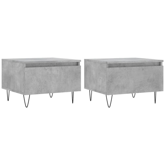 Coffee Tables 2 pcs Concrete Grey 50x46x35 cm Engineered Wood Coffee Tables 2 pcs Concrete Grey 50x46x35 cm Engineered Wood