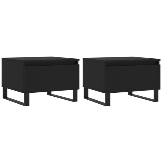 Coffee Tables 2 pcs Black 50x46x35 cm Engineered Wood Coffee Tables 2 pcs Black 50x46x35 cm Engineered Wood