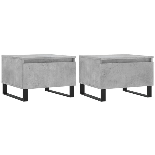 Coffee Tables 2 pcs Concrete Grey 50x46x35 cm Engineered Wood Coffee Tables 2 pcs Concrete Grey 50x46x35 cm Engineered Wood