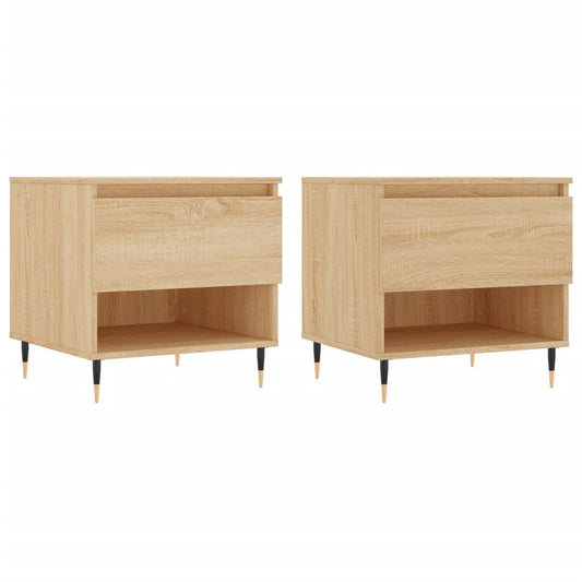 Coffee Tables 2 pcs Sonoma Oak 50x46x50 cm Engineered Wood Coffee Tables 2 pcs Sonoma Oak 50x46x50 cm Engineered Wood