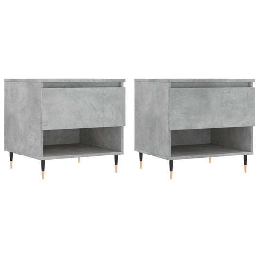 Coffee Tables 2 pcs Concrete Grey 50x46x50 cm Engineered Wood Coffee Tables 2 pcs Concrete Grey 50x46x50 cm Engineered Wood