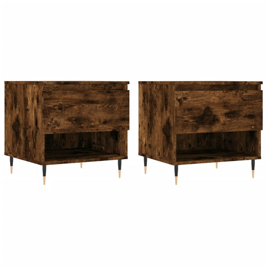 Coffee Tables 2 pcs Smoked Oak 50x46x50 cm Engineered Wood Coffee Tables 2 pcs Smoked Oak 50x46x50 cm Engineered Wood
