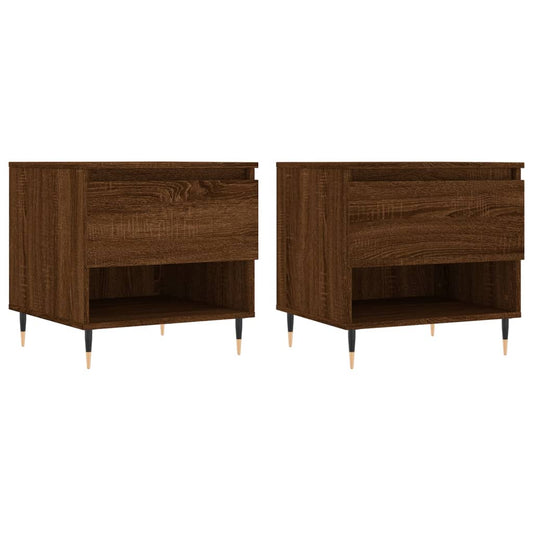 Coffee Tables 2 pcs Brown Oak 50x46x50 cm Engineered Wood Coffee Tables 2 pcs Brown Oak 50x46x50 cm Engineered Wood