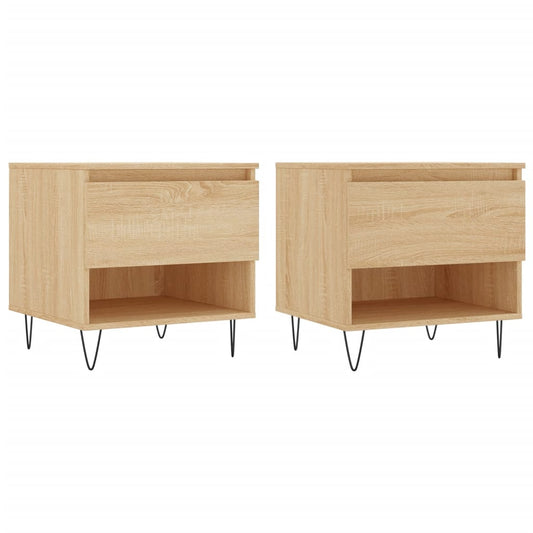 Coffee Tables 2 pcs Sonoma Oak 50x46x50 cm Engineered Wood Coffee Tables 2 pcs Sonoma Oak 50x46x50 cm Engineered Wood