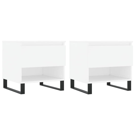 Coffee Tables 2 pcs White 50x46x50 cm Engineered Wood Coffee Tables 2 pcs White 50x46x50 cm Engineered Wood