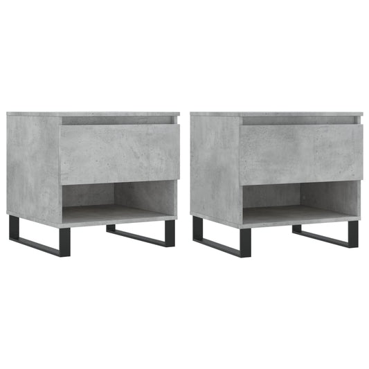 Coffee Tables 2 pcs Concrete Grey 50x46x50 cm Engineered Wood Coffee Tables 2 pcs Concrete Grey 50x46x50 cm Engineered Wood