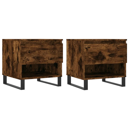 Coffee Tables 2 pcs Smoked Oak 50x46x50 cm Engineered Wood Coffee Tables 2 pcs Smoked Oak 50x46x50 cm Engineered Wood