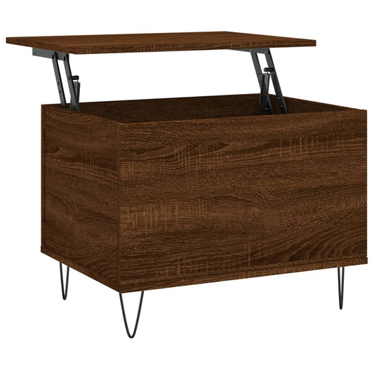 Coffee Table Brown Oak 60x44.5x45 cm Engineered Wood Coffee Table Brown Oak 60x44.5x45 cm Engineered Wood