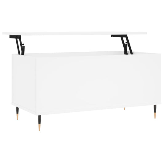 Coffee Table White 90x44.5x45 cm Engineered Wood Coffee Table White 90x44.5x45 cm Engineered Wood