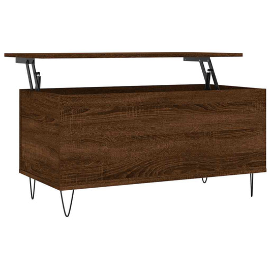 Coffee Table Brown Oak 90x44.5x45 cm Engineered Wood Coffee Table Brown Oak 90x44.5x45 cm Engineered Wood