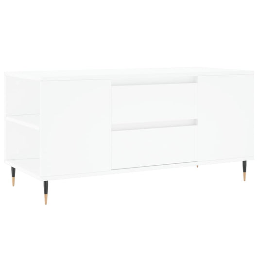 Coffee Table White 102x44.5x50 cm Engineered Wood Coffee Table White 102x44.5x50 cm Engineered Wood