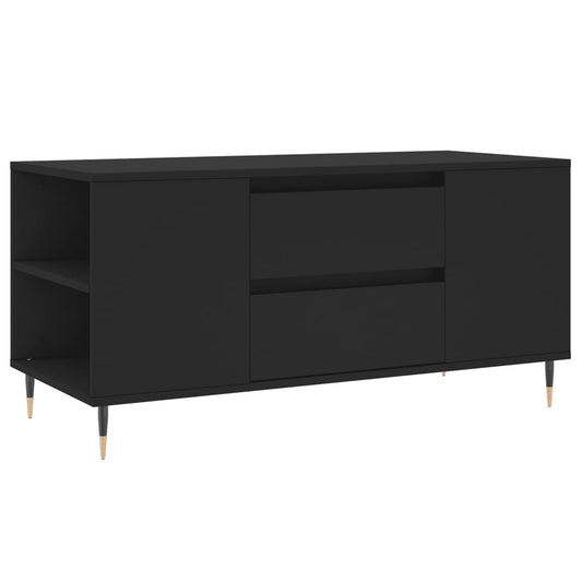 Coffee Table Black 102x44.5x50 cm Engineered Wood Coffee Table Black 102x44.5x50 cm Engineered Wood