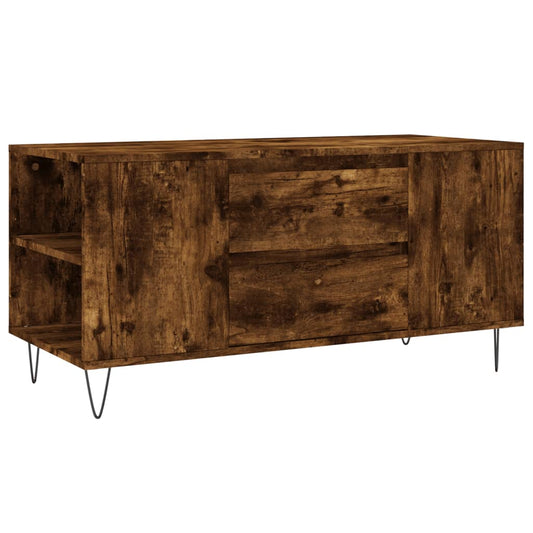 Coffee Table Smoked Oak 102x44.5x50 cm Engineered Wood Coffee Table Smoked Oak 102x44.5x50 cm Engineered Wood