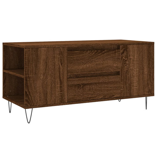 Coffee Table Brown Oak 102x44,5x50 cm Engineered Wood Coffee Table Brown Oak 102x44,5x50 cm Engineered Wood