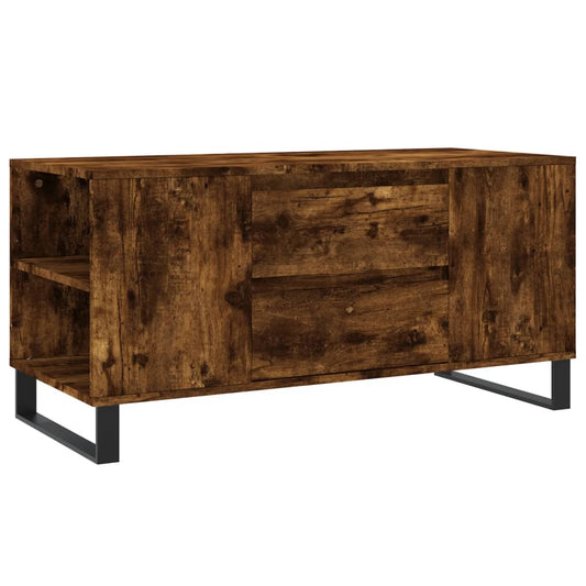 Coffee Table Smoked Oak 102x44,5x50 cm Engineered Wood Coffee Table Smoked Oak 102x44,5x50 cm Engineered Wood