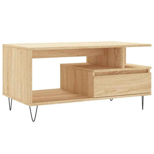 Coffee Table Sonoma Oak 90x49x45 cm Engineered Wood Coffee Table Sonoma Oak 90x49x45 cm Engineered Wood
