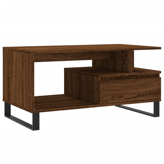 Coffee Table Brown Oak 90x49x45 cm Engineered Wood Coffee Table Brown Oak 90x49x45 cm Engineered Wood
