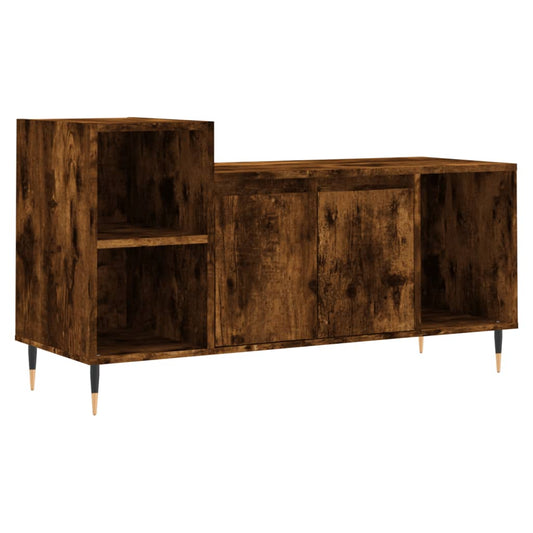 TV Cabinet Smoked Oak 100x35x55 cm Engineered Wood TV Cabinet Smoked Oak 100x35x55 cm Engineered Wood
