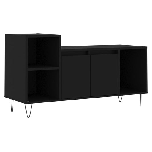 TV Cabinet Black 100x35x55 cm Engineered Wood TV Cabinet Black 100x35x55 cm Engineered Wood