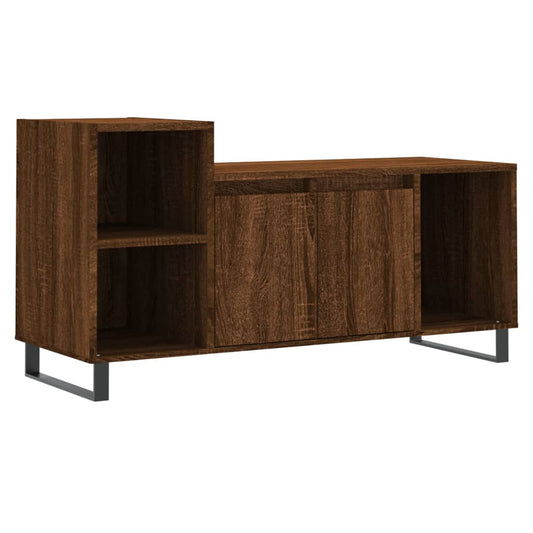 TV Cabinet Brown Oak 100x35x55 cm Engineered Wood TV Cabinet Brown Oak 100x35x55 cm Engineered Wood