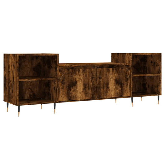 TV Cabinet Smoked Oak 160x35x55 cm Engineered Wood TV Cabinet Smoked Oak 160x35x55 cm Engineered Wood