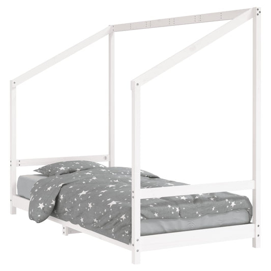 Kids Bed Frame White 90x200 cm Solid Wood Pine Kids Bed Frame White 90x200 cm Solid Wood Pine
