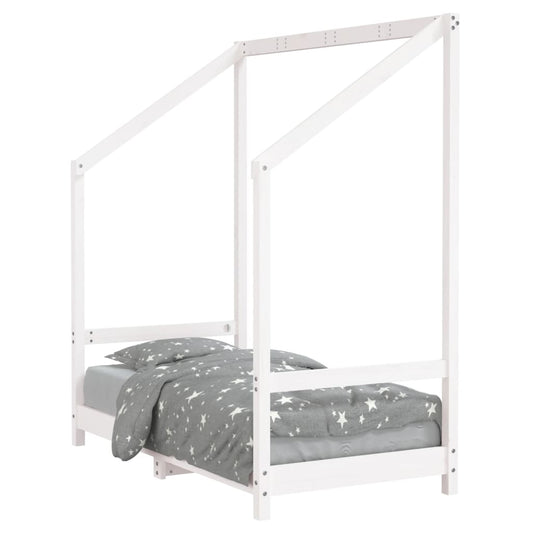 Kids Bed Frame White 70x140 cm Solid Wood Pine Kids Bed Frame White 70x140 cm Solid Wood Pine