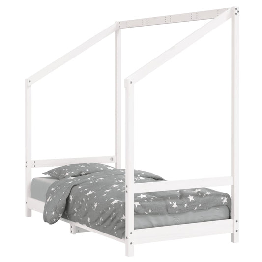 Kids Bed Frame White 80x160 cm Solid Wood Pine Kids Bed Frame White 80x160 cm Solid Wood Pine