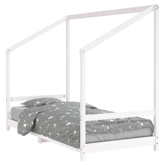 Kids Bed Frame White 90x190 cm Solid Wood Pine Kids Bed Frame White 90x190 cm Solid Wood Pine