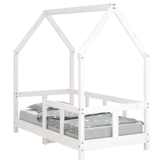 Kids Bed Frame White 70x140 cm Solid Wood Pine Kids Bed Frame White 70x140 cm Solid Wood Pine