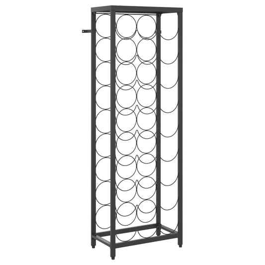 Wine Rack for 27 Bottles Black 34x18x100 cm Wrought Iron Wine Rack for 27 Bottles Black 34x18x100 cm Wrought Iron