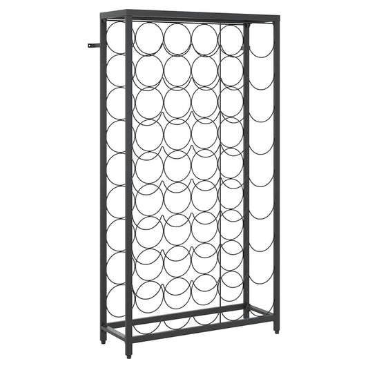 Wine Rack for 45 Bottles Black 54x18x100 cm Wrought Iron Wine Rack for 45 Bottles Black 54x18x100 cm Wrought Iron