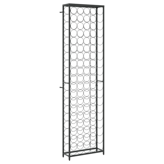 Wine Rack for 95 Bottles Black 54x18x200 cm Wrought Iron Wine Rack for 95 Bottles Black 54x18x200 cm Wrought Iron
