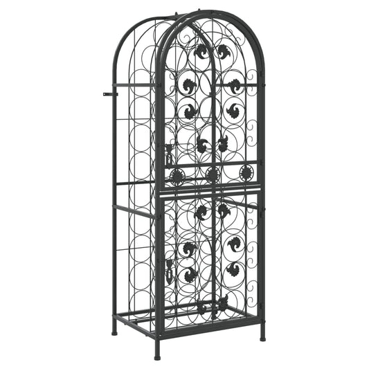 Wine Rack for 41 Bottles Black 45x36x120 cm Wrought Iron Wine Rack for 41 Bottles Black 45x36x120 cm Wrought Iron