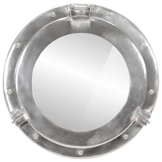  Porthole Mirror Wall Hanging Ø38 cm Aluminium and Glass  Porthole Mirror Wall Hanging Ø38 cm Aluminium and Glass