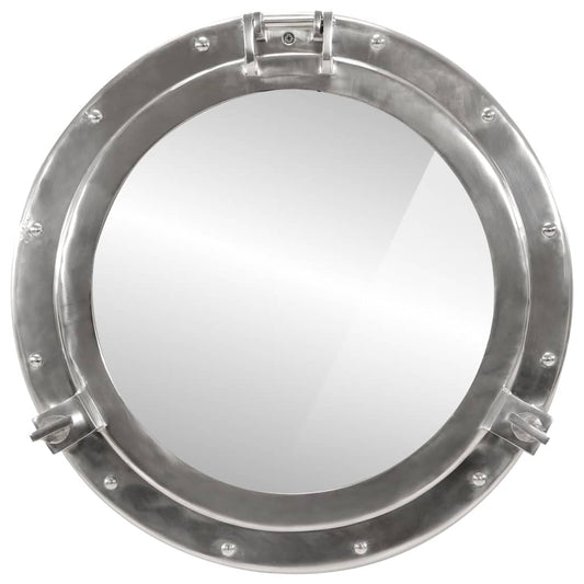 Porthole Mirror Wall Hanging Ø50 cm Aluminium and Glass Porthole Mirror Wall Hanging Ø50 cm Aluminium and Glass
