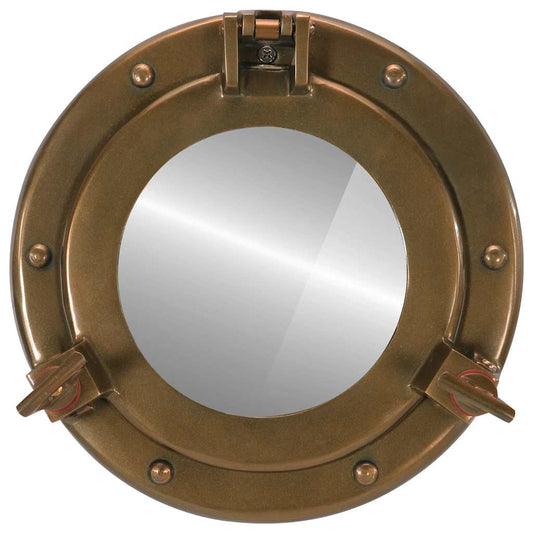  Porthole Mirror Wall Hanging Ø23 cm Aluminium and Glass  Porthole Mirror Wall Hanging Ø23 cm Aluminium and Glass