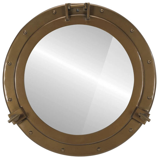 Porthole Mirror Wall Hanging Ø50 cm Aluminium and Glass Porthole Mirror Wall Hanging Ø50 cm Aluminium and Glass