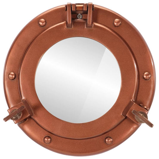 Porthole Mirror Wall Hanging Ø23 cm Aluminium and Glass Porthole Mirror Wall Hanging Ø23 cm Aluminium and Glass