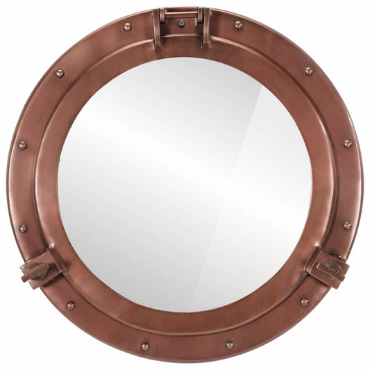 Porthole Mirror Wall Hanging Ø50 cm Aluminium and Glass Porthole Mirror Wall Hanging Ø50 cm Aluminium and Glass