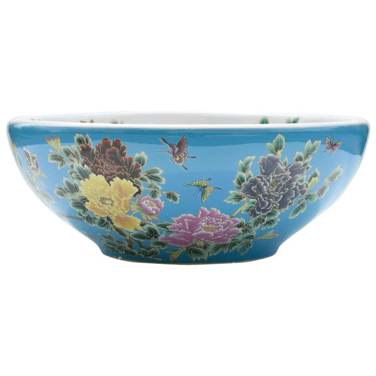 Countertop Basin Multicolour Round Φ41x14 cm Ceramic Countertop Basin Multicolour Round Φ41x14 cm Ceramic
