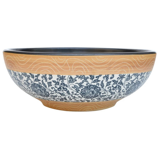 Countertop Basin Multicolour Round Φ41x14 cm Ceramic Countertop Basin Multicolour Round Φ41x14 cm Ceramic