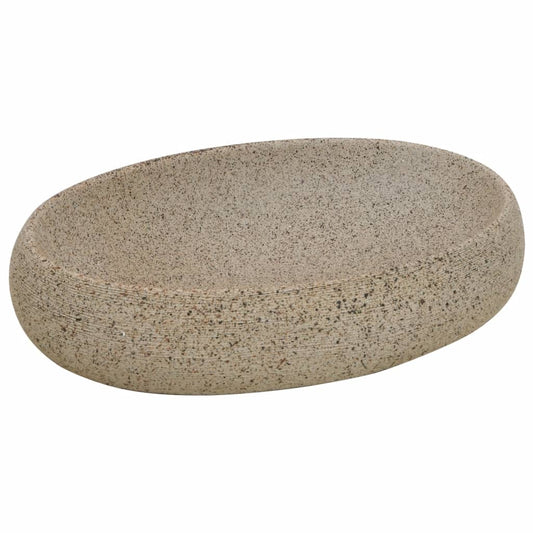 Countertop Basin Sand Oval 59x40x15 cm Ceramic Countertop Basin Sand Oval 59x40x15 cm Ceramic