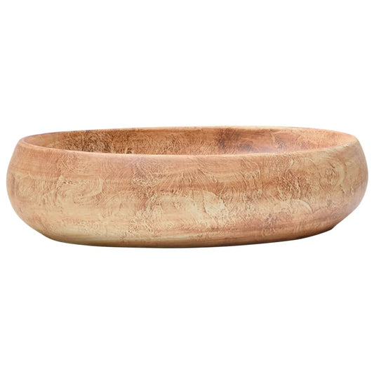 Countertop Basin Brown Oval 59x40x15 cm Ceramic Countertop Basin Brown Oval 59x40x15 cm Ceramic
