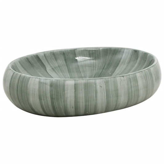 Countertop Basin Green Oval 59x40x15 cm Ceramic Countertop Basin Green Oval 59x40x15 cm Ceramic